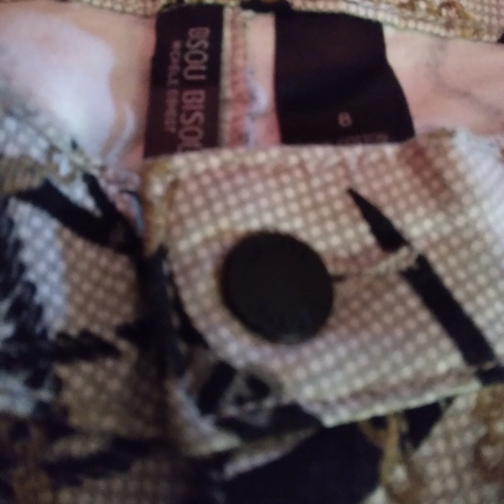 Bisou Bisou textured straight leg pants/jeggings with pockets - Picture 5 of 7